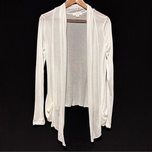 Y2K ETHEREAL SHEER FAIRYCORE DRAPE OPEN CARDIGAN M